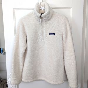 Patagonia Cream Fuzzy Quarter-zip